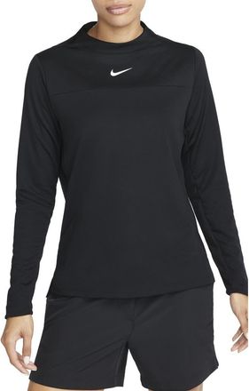 Nike Dri-FIT UV Advantage Golf Top in 010 Black/white at Nordstrom Rack, Size Medium Regular