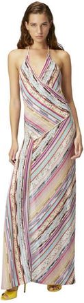 Missoni Long Dress In Lamé Slub Viscose With Slit in Multicoloured at Nordstrom, Size 44 It