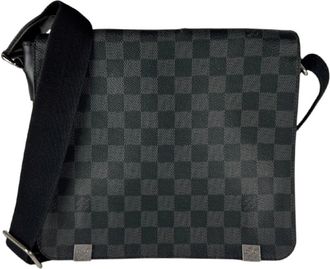 Louis Vuitton Black Damier Graphite Damier Graphite Shoulder Bag (Pre-Owned)
