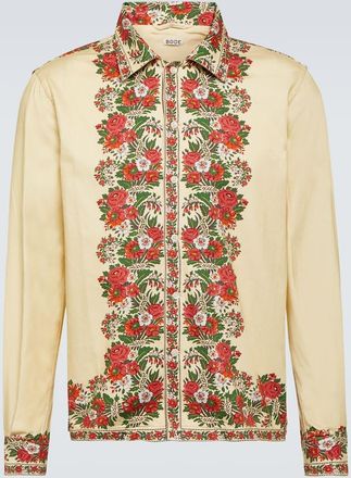 Bode Winter Bouquet cotton shirt