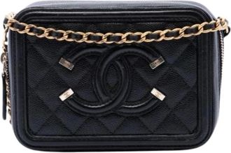 Chanel Borsa a tracolla trapuntata in caviale pre-owned - - Pre-owned - Donna - Nero - ONE SIZE
