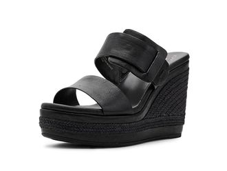 Kork-ease Raya Womens Wedge Shoes Black : 11 M, Leather