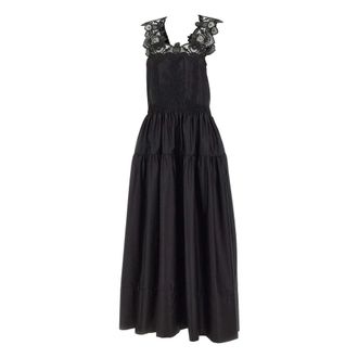Maurizio Maxi Dresses, female, Black, Size: XS Lace Detail Midi Dress