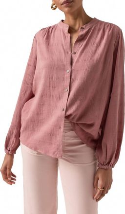 Sanctuary As You Are Button Front Blouse In Ash Rose
