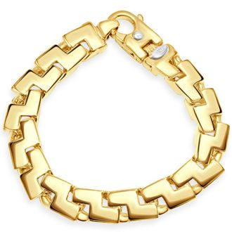 Pompeii3 Mens Flat Curb Design 14k Gold (91g) or Platinum (171g) 12mm Link Bracelet 9.5