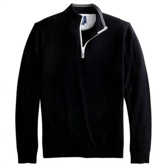 Johnnie-O Mens Mayfair Quarter-Zip Sweater In Black