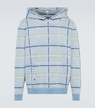 God's True Cashmere Rain tartan cashmere hoodie