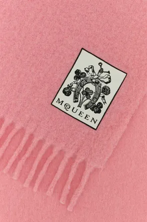Alexander McQueen Womens Sc Solid Scarf Pink Cosy