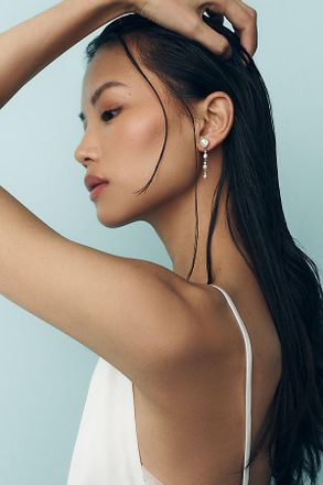 Nadri Siren Freshwater Pearl Drop Earrings