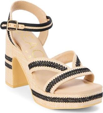 Matisse Footwear Adelaide Ankle Strap Platform Sandal in Natural at Nordstrom, Size 11