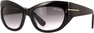 Tom Ford FT1065 01B Shiny Black/Gradient Smoke