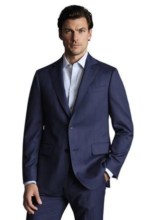 CHARLES TYRWHITT Ultimate Performance Sharkskin Suit Jacket in Royal Blue at Nordstrom, Size 46