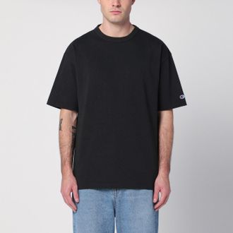 Champion Black cotton crew-neck T-shirt