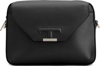 Tod's Borsa a spalla con logo - Nero