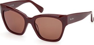 Max Mara MM0204 71E Womens Sunglasses Burgundy Size 54