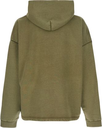 Represent Mens Hoodie With Lettering Logo, Green Cotton T-Shirts And Polos