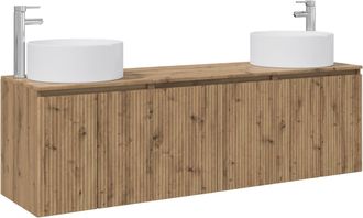 vidaXL Juego De Muebles De Ba&ntilde;o 3 Uds. Roble Artisan Vidaxl