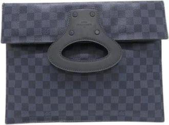 Louis Vuitton Pre-owned Damier Cobalt Portfolio Clutch - Heren - Vintage Clutch - Zwart - ONE Size - Vintage