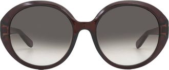 Ferragamo Grey gradient Oval Ladies Sunglasses SF1067S 210 57