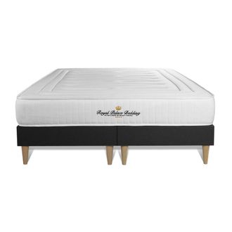 Royal Palace Bedding Royal Palace Bedding - Base Tapizada Negro + Colch&oacute;n Con Muelles Y Viscoel&aacute;stica 2x100x200