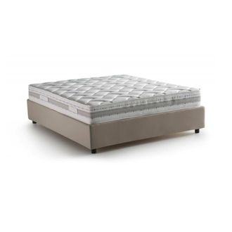 Talamo Italia Talamo Italia - Cama Matrimonial Grace, Cama Contenedor Con Revestimiento De Tela, 100% Made In Italy, Apertura Frontal, Con Colch&oacute;n Cm 160x200 Inclui