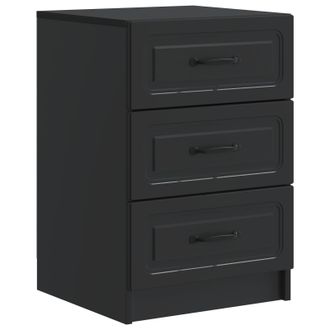 vidaXL Armario De Noche Negro 43 X 41 X 63,5 Cm Madera De Ingenier&iacute;a Vidaxl
