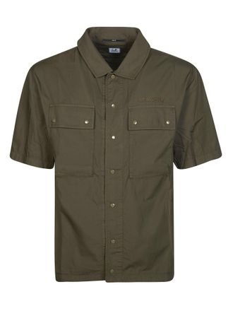 C.P. Company Vibrant Green Utility Short-Sleeved Shirt Jacket