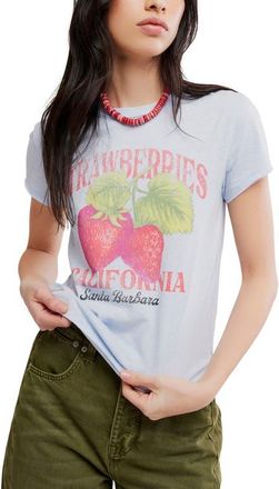 Free People Nova Organic Cotton Blend Graphic T-Shirt in Strawberry Combo at Nordstrom, Size X-Small