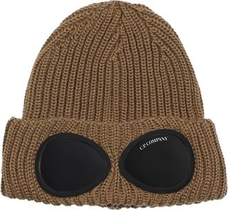 C.P. Company Goggle Beanie Muts - Heren - Hoeden - Bruin - ONE Size - Wol - Accessoires