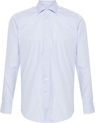 Canali striped shirt - men - Polyamide/Cotton/Elastane - 41 - Blue