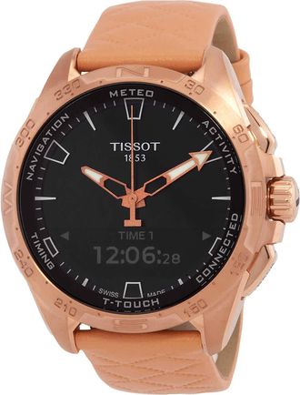 Tissot T-Touch Connect Solar Perpetual Alarm Quartz Analog-Digital Black Dial Mens Watch T1214204605100
