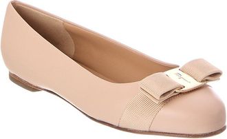 Ferragamo Ferragamo Varina Leather Ballet Flat