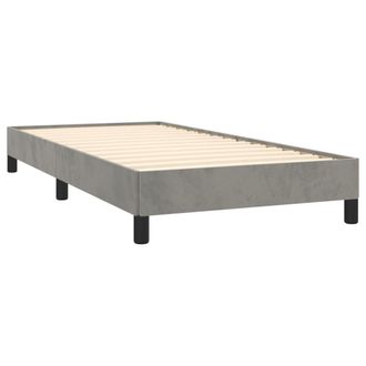 vidaXL Vidaxl - Estructura De Cama Sin Colch&oacute;n Terciopelo Gris Claro 100x200 Cm