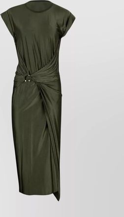 Paco Rabanne asymmetrical midi dress cap sleeves