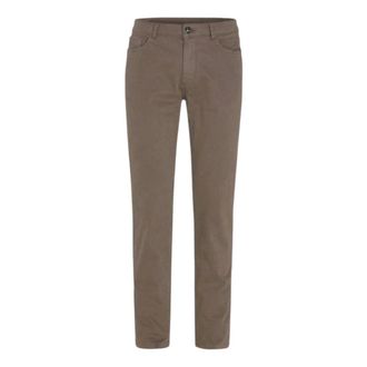 Oscar Jacobson Jeans Slim Fit 5 Tasche in Cotone Elasticizzato Effetto Pesca - - Jeans - Uomo - Beige - W29 L32