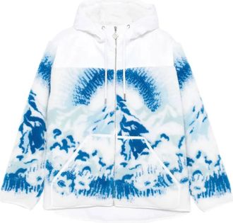 Casablanca Hooded Fleece - Heren - Vesten met rits - Wit - M - Polyester - Hoodies & sweatvesten