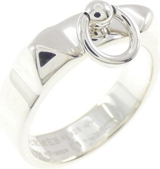 Herm&egrave;s Silver Silver 925 Band Ring (Pre-Owned)
