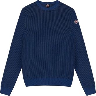 Colmar Wollen Trui - Heren - Ronde hals truien - Blauw - S - Wol - Truien & Vesten