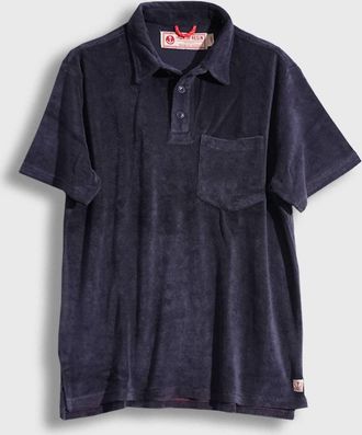 Iron And Resin Mens Terry Polo In Navy