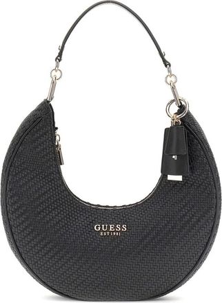 Guess Mirema Woven Hobo - female - Guess - Shoulder Bags - Black - ONE SIZE - Bags