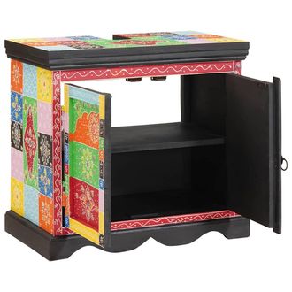 vidaXL Mueble De Lavabo Marr&oacute;n 60 X 35 X 55 Cm Madera De Mango Maciza Vidaxl