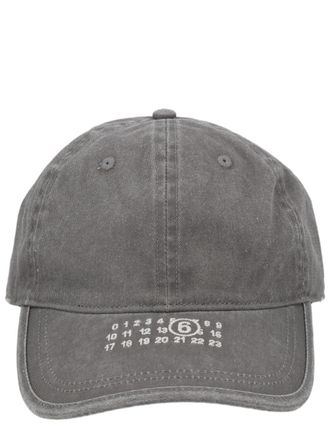 Maison Margiela Vintage-Inspired Grey Cotton Baseball Cap