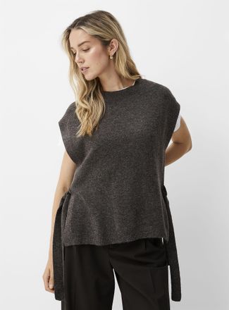 Contemporaine Womens Touch of wool tie-up sweater vest