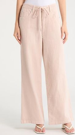 Blank NYC Low Rise Cotton & Linen Pants in Chilled Rose-Light Pink at Nordstrom, Size 27