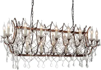 CWI Lighting Phraya 24 Light Up Chandelier With Light Brown Finish