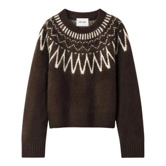 Soft Goat Truien & Vesten, Dames, Bruin, L, Wol, Trui met ronde hals