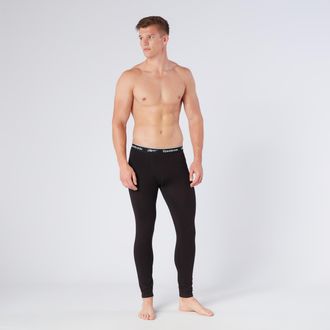 Reebok Lange Unterhose REEBOK JOHNY, Herren, Gr. XL (7), schwarz, Obermaterial: 95% Baumwolle, 5% Elasthan, unifarben, eng, Unterhosen Lange Unterhose, basic