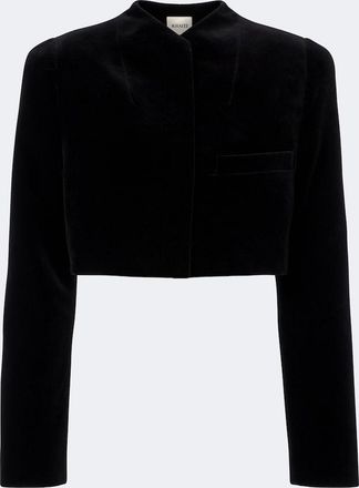 Khaite Samo cropped velvet jacket