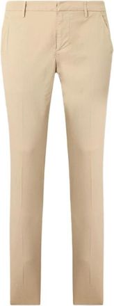 Dondup Rtw... - Heren - Slim Fit Broeken - Beige - W38 - Leer - Broeken