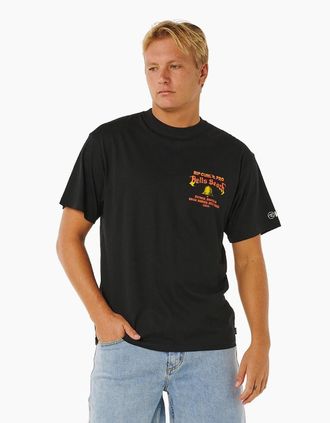 Rip Curl Mens Rip Curl Mens Bells Pro 26 Logo Graphic Short Sleeve T-Shirt - Black - Size: 42